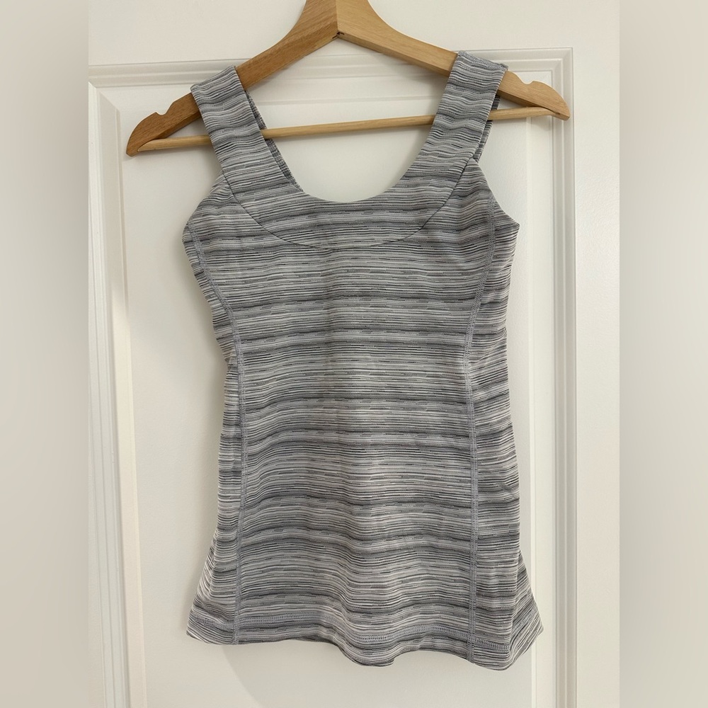 Lululemon Athletica Black and White Striped Top